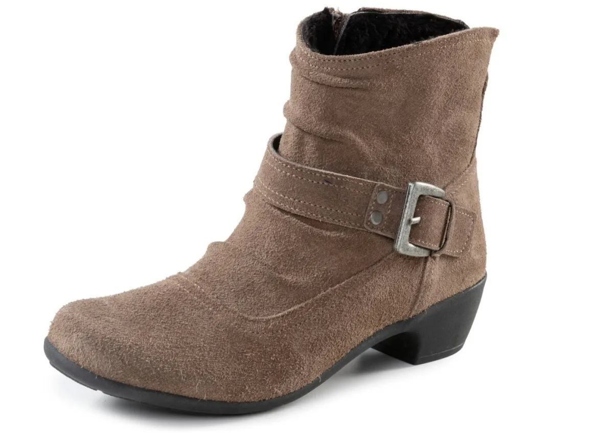 ELENA EDEN Stiefelette mit flotter Raffung und Zier-Schließe