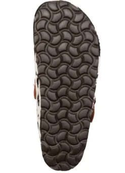 ELENA EDEN, trendige Damen-Clogs, Weite H, mit brauner Spange
