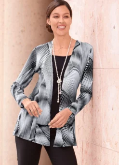 Faszinierendes Longshirt in Jackenoptik
