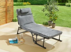 Gartenliege 2 in 1 mit zusätzlichem Kopfkissen
