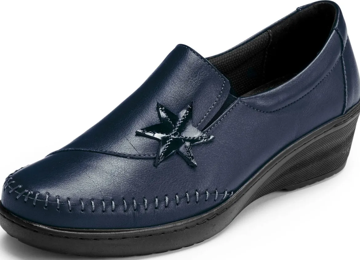 Gemini Slipper mit Leder-Applikation