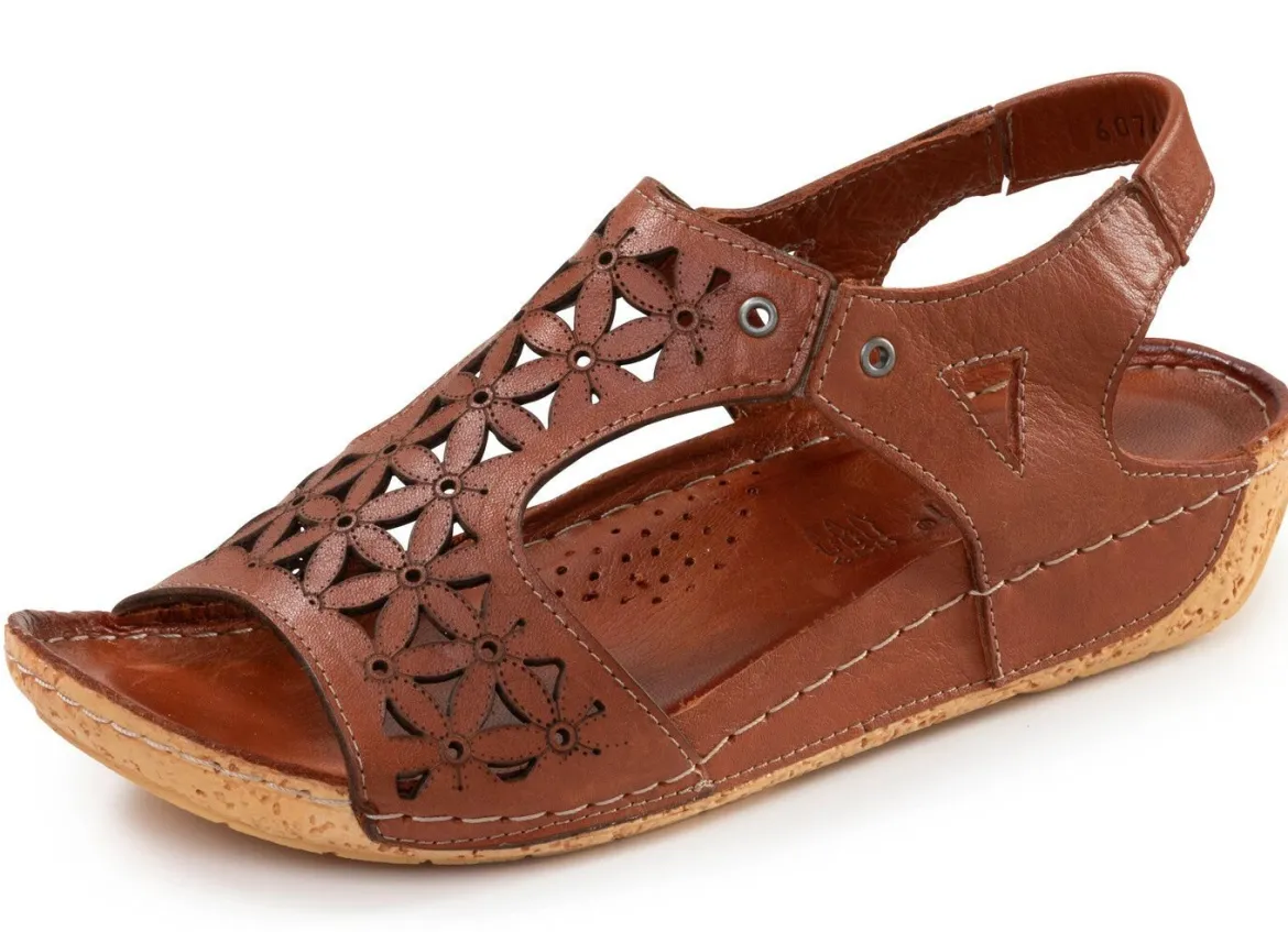 Gemini, sommerliche Damen-Sandalen, Weite G, aus Leder