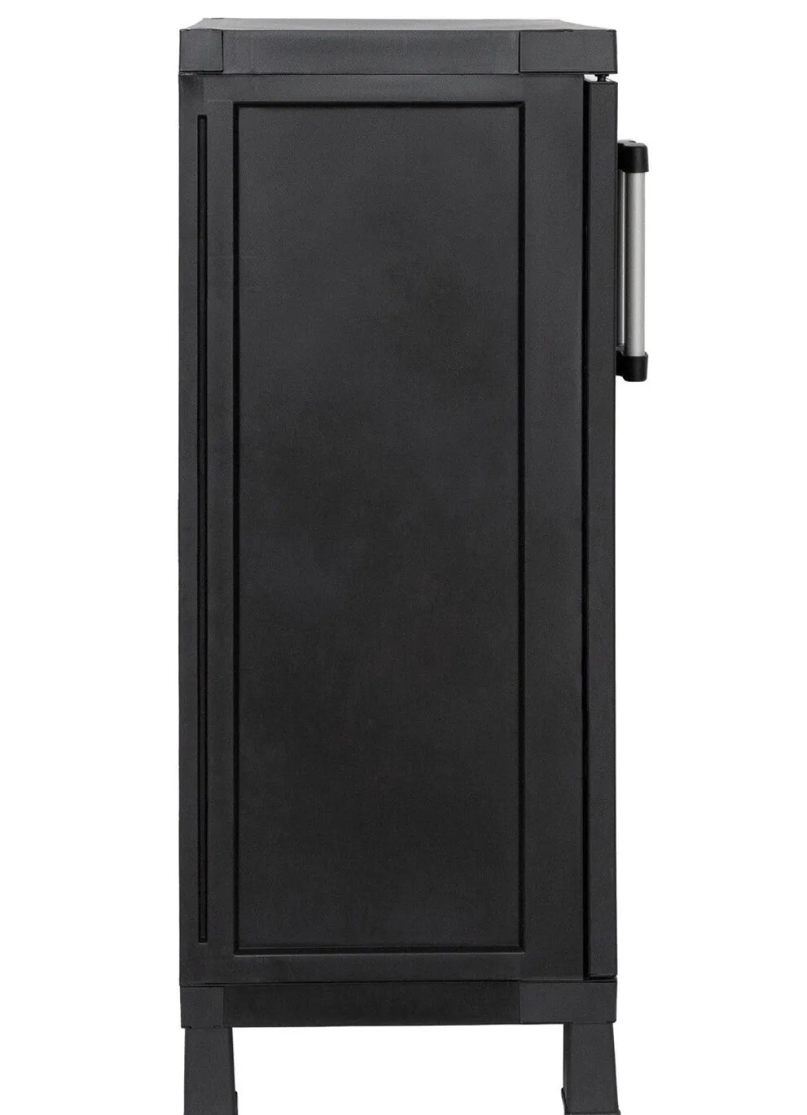 Geräteschrank Garage mit Holzlamellen-Effekt