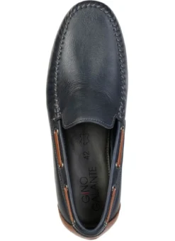 GINO GALANTE, klassische Herren-Slipper, mit Lederdurchzügen