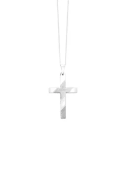 Glänzend/mattiert: schicker Kreuz-Anhänger