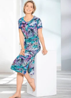 Hauskleid mit farbbrillantem Inkjet-Druck