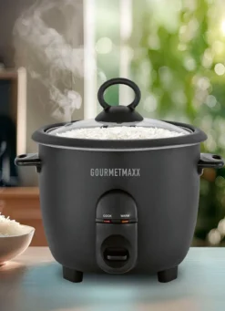 2-in-1 Reiskocher mit praktischer Dampfgarfunktion