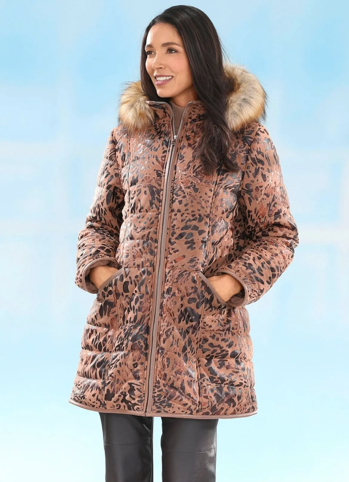 Jacke mit abnehmbarer Kapuze