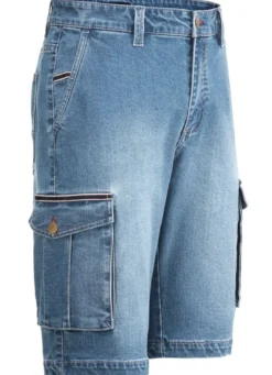 Jeans-Bermudas mit Cargotaschen