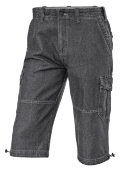 Jeans-Bermudas mit Cargotaschen in 3 Farben