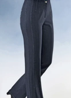 Jeans mit angeschnittenem Bund