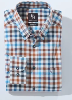 "King's Road"-Hemd mit Button-Down-Kragen in 4 Farben