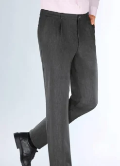 "Klaus Modelle"-Edeljeans mit Bundfalten in 2 Farben