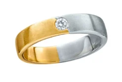 Kostbarer Damenring aus Platin und Gelbgold