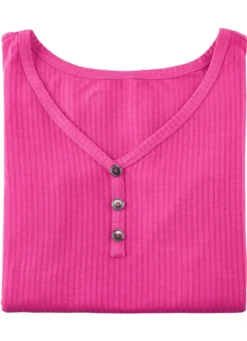 Laurina Trägershirt mit Zierknopfleiste