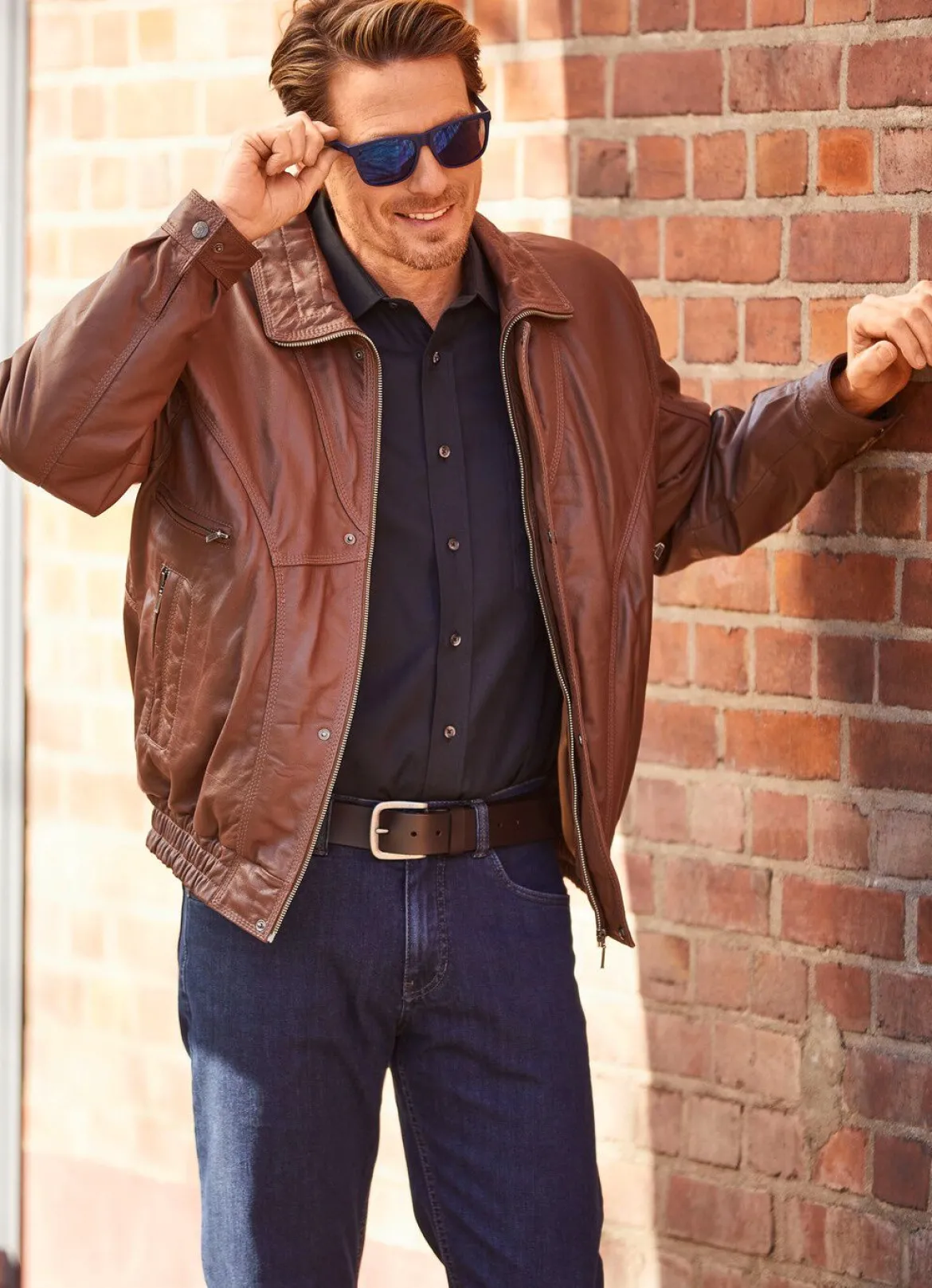 Lederblouson in 3 Farben