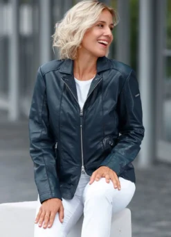 Lederkurzjacke von „Cabrini“