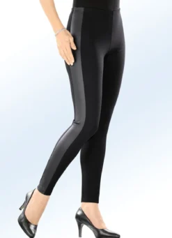 Leggings im interresanten Materialmix