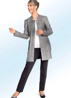 Longblazer mit Glencheck-Dessin