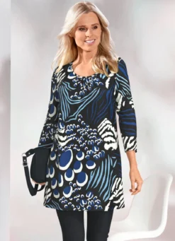 Longshirt mit Allover-Druck