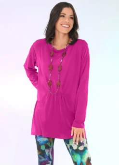 Longshirt mit Raffung in 3 Farben