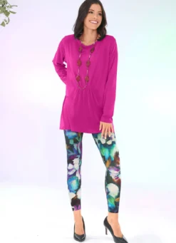 Longshirt mit Raffung in 3 Farben