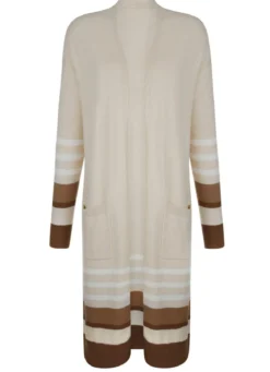 Long-Strickjacke mit Kaschmir