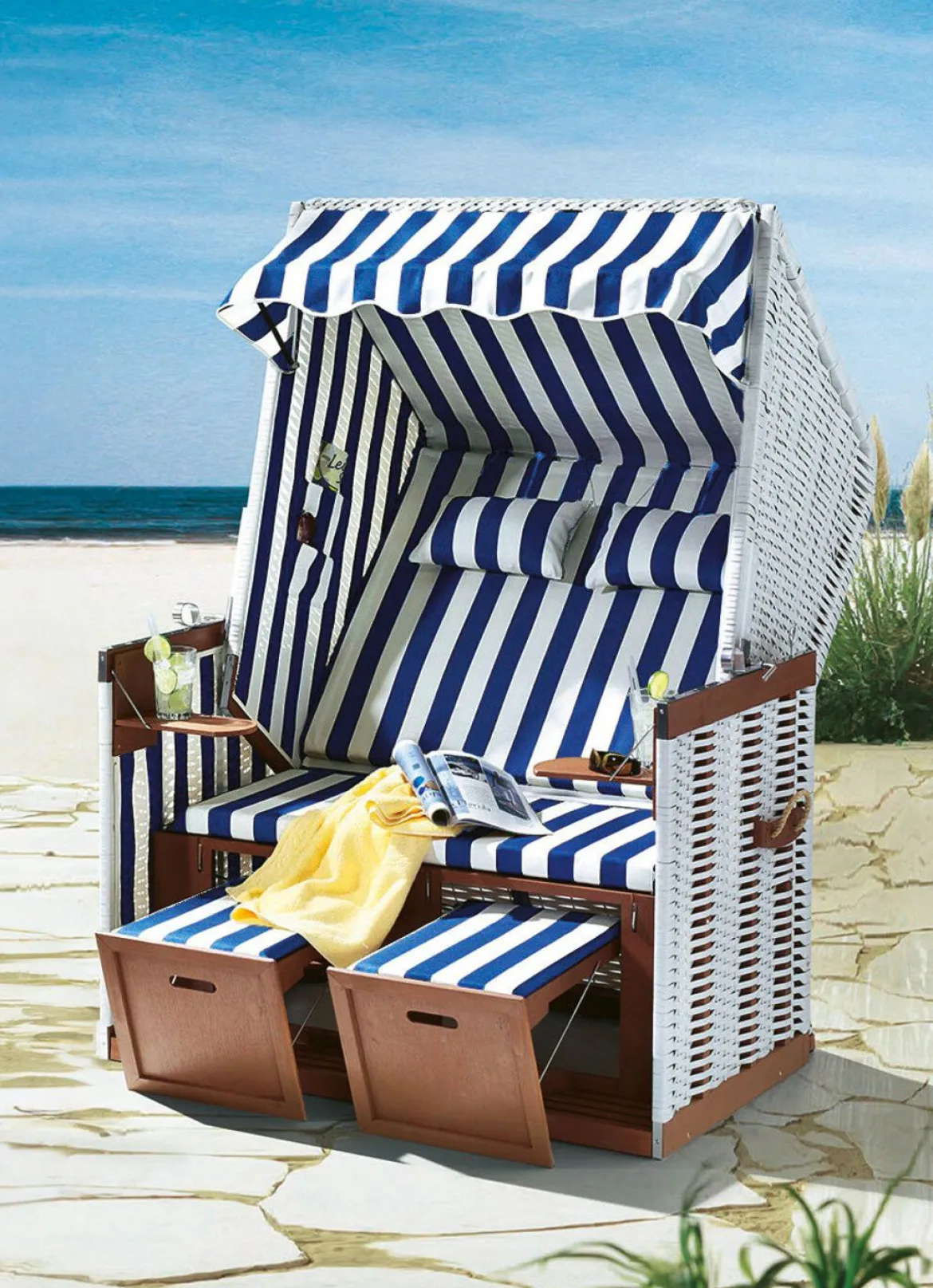 Maritimer Strandkorb