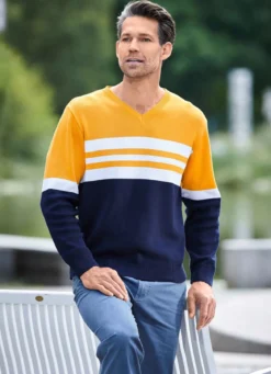 Modischer V-Pullover