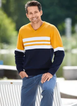 Modischer V-Pullover