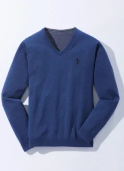 Modischer V-Pullover in 6 Farben