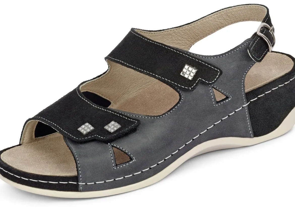 Mubb, bequeme Damen-Sandalen, Weite H, mit herausnehmbarem Fußbett