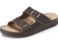 Mubb, bequeme Herren-Pantoletten, Weite H, aus Leder