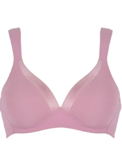 Naturana BH mit Satinblende am Dekolleté