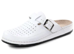 Pantolette aus Nappaleder mit luftiger Perforation