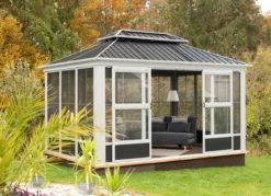 Pavillon "Olan" aus pulverbeschichtetem Aluminium