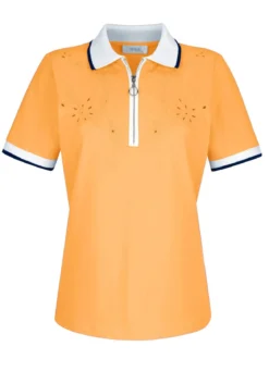 Poloshirt mit Cut-Outs in 2 Farben