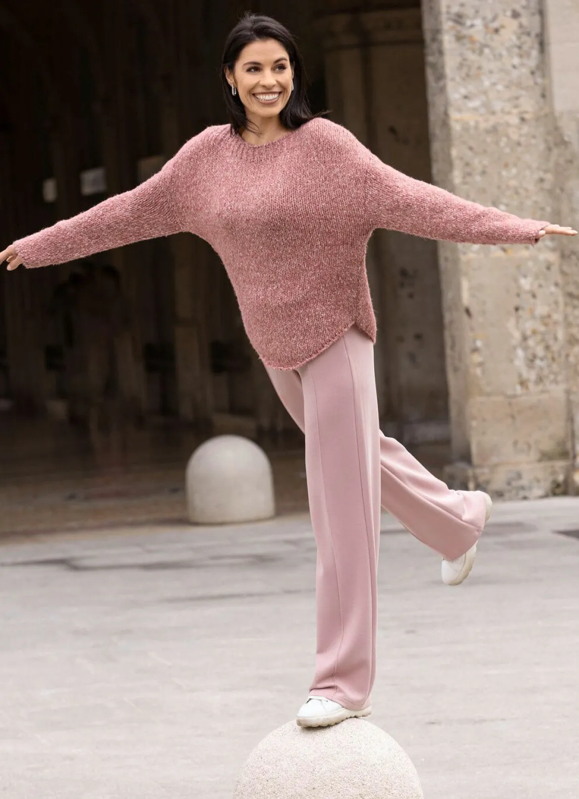 Pullover aus Melangegarn