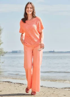 Pullover mit Ajour-Rautendessin