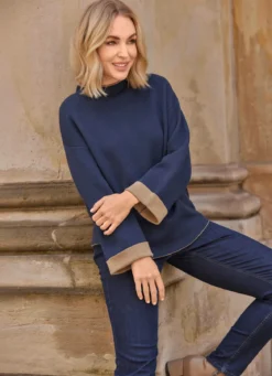 Pullover mit Stehbund