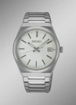 Quarz-Herrenuhr mit Edelstahlbandgehäuse