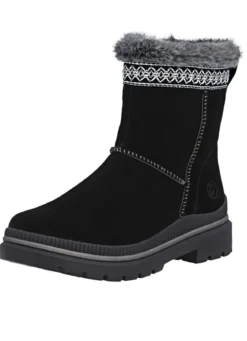 Remonte, gefütterte Damen-Stiefeletten, Winterschuhe, Weite G, mit Lammfell