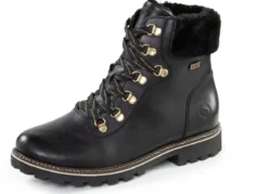 Remonte Schnür-Stiefelette mit Plüschkragen