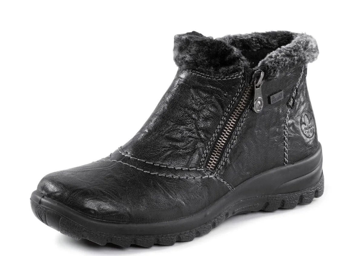 Rieker, gefütterte Damen-Boots, Winterschuhe, mit Reißverschluss