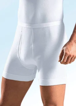 Schiesser Unterhose aus Doppelripp mit Eingriff, weiß