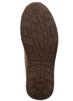 Schnür-Boots aus schattiertem Rind-Nappaleder