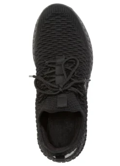 Schnür-Sneaker aus strukturiertem Textilmaterial