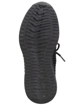 Schnür-Sneaker aus strukturiertem Textilmaterial