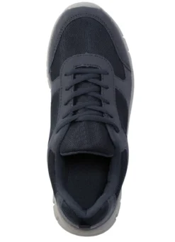 Schnür-Sneaker aus Synthetik und weichem Textilmaterial
