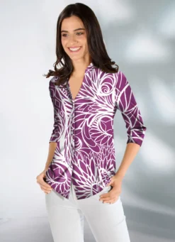 Shirtbluse mit farbbrillantem Druck